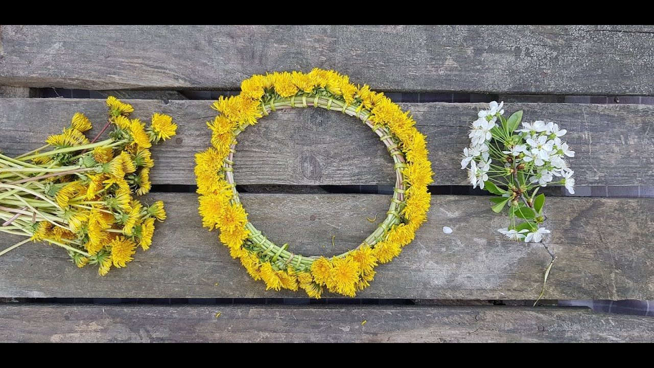 Cum sa faci o coronita de flori/How to make a dandelion crown