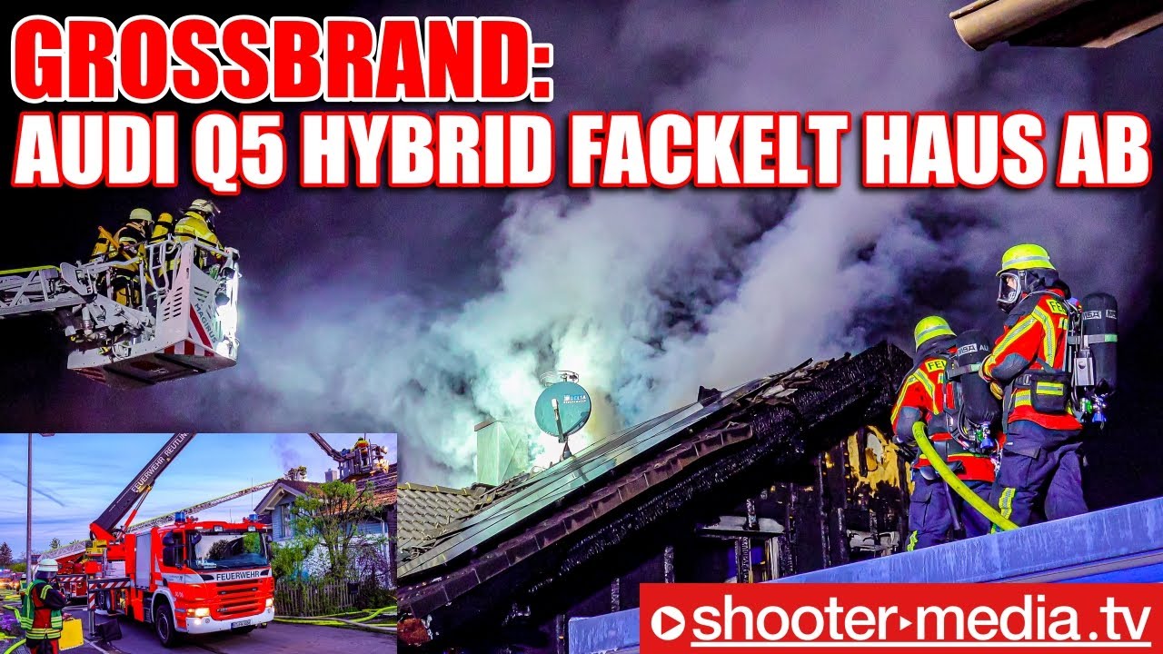 🔥🔥  GROSSBRAND: AUDI Q5 HYBRID FACKELT HAUS AB  🔥🔥 | Teleskopmast aus Reutlingen unterstützt