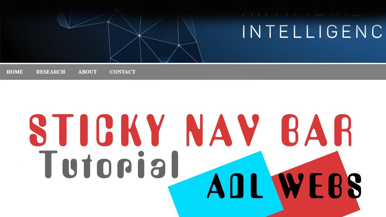 STICKY NAV BAR | TUTORIAL | HTML | CSS | ADL-WEBS