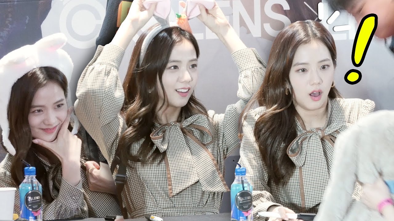 블랙핑크 지수 BLACKPINK JiSoo Highlight 01 : 팬사인회 fansign event : 잠실 롯데월드 입구 191012