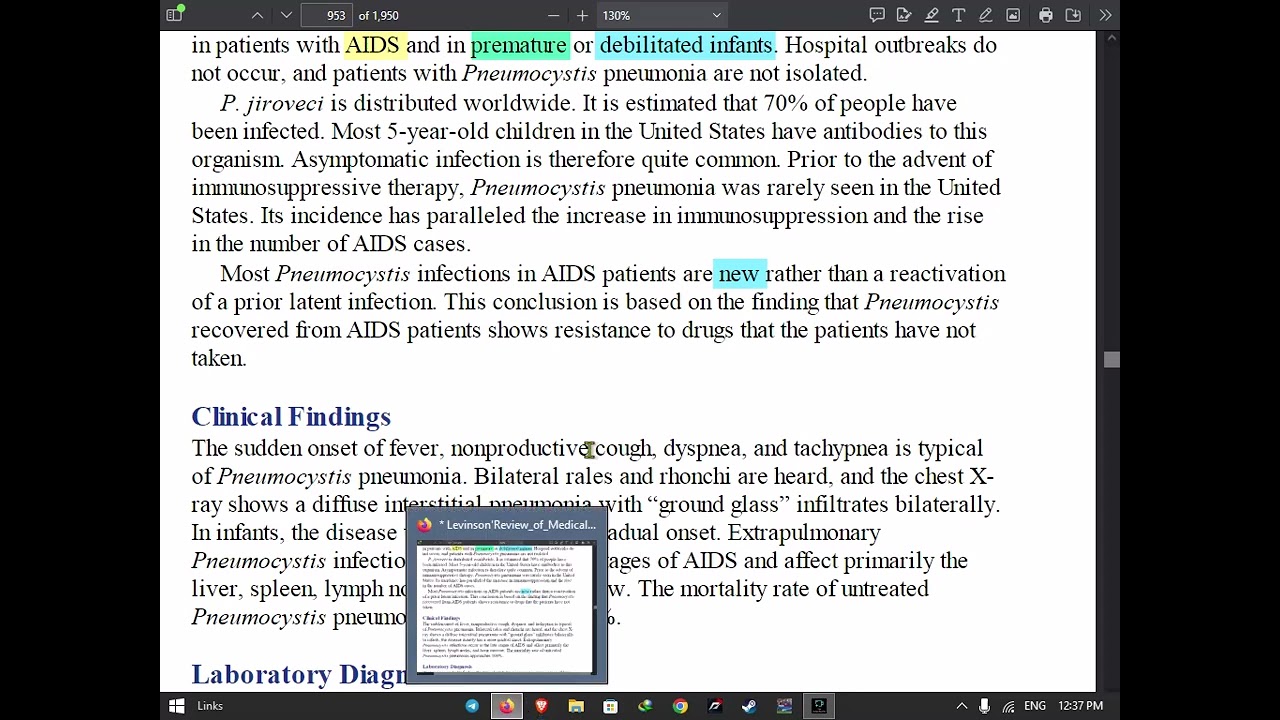 CH52#Pneumosystsis/ جزء ثالث 