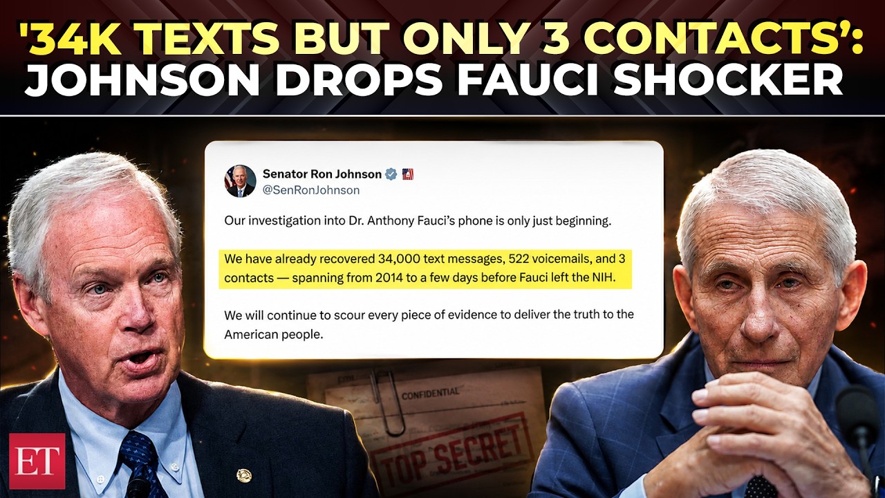 &lsquo;34,000 texts, 522 voicemails&rsquo;: Johnson reveals what shocker he found in Fauci&rsquo;s COVID-era iphone!