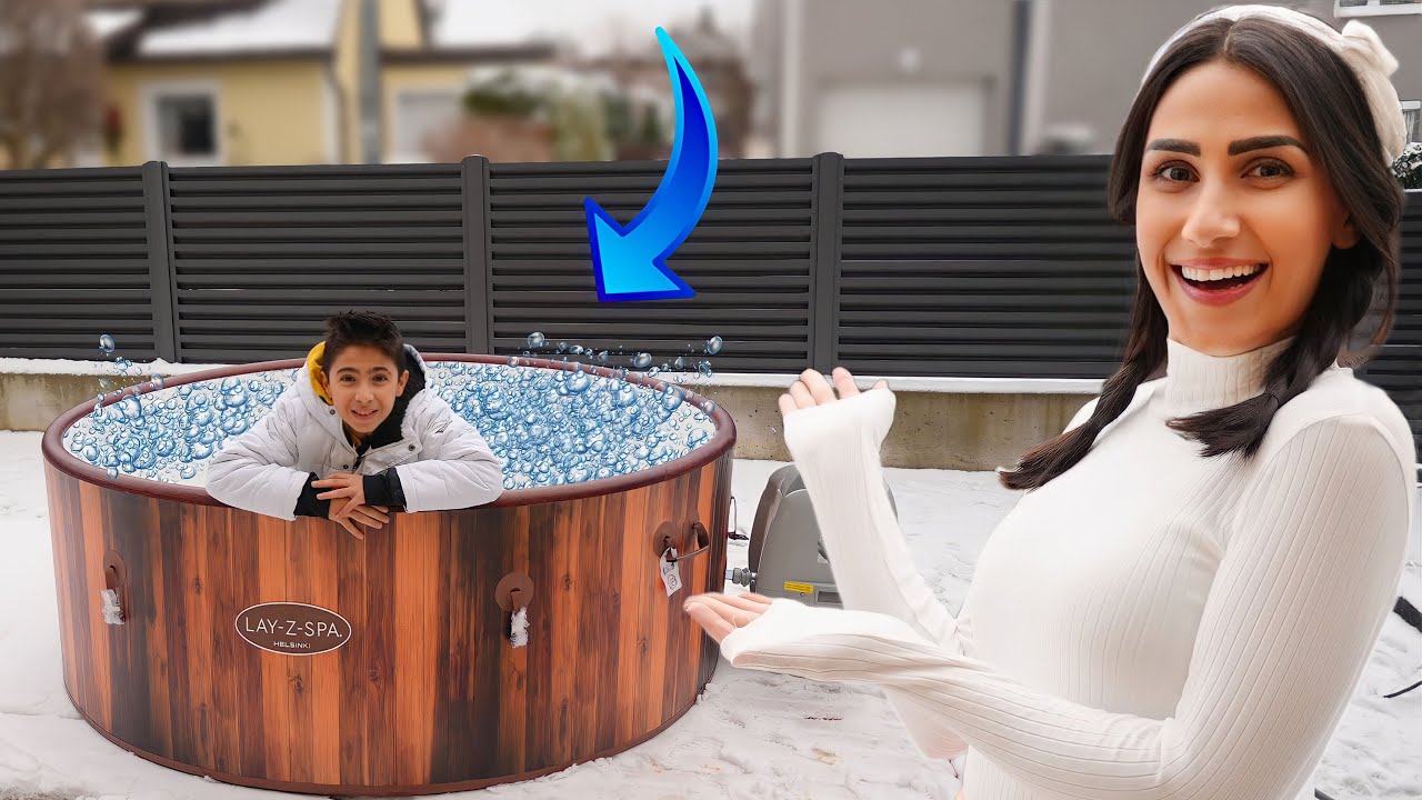 ركبنا جاكوزي في حديقة بيتنا و اخيرا 😈!