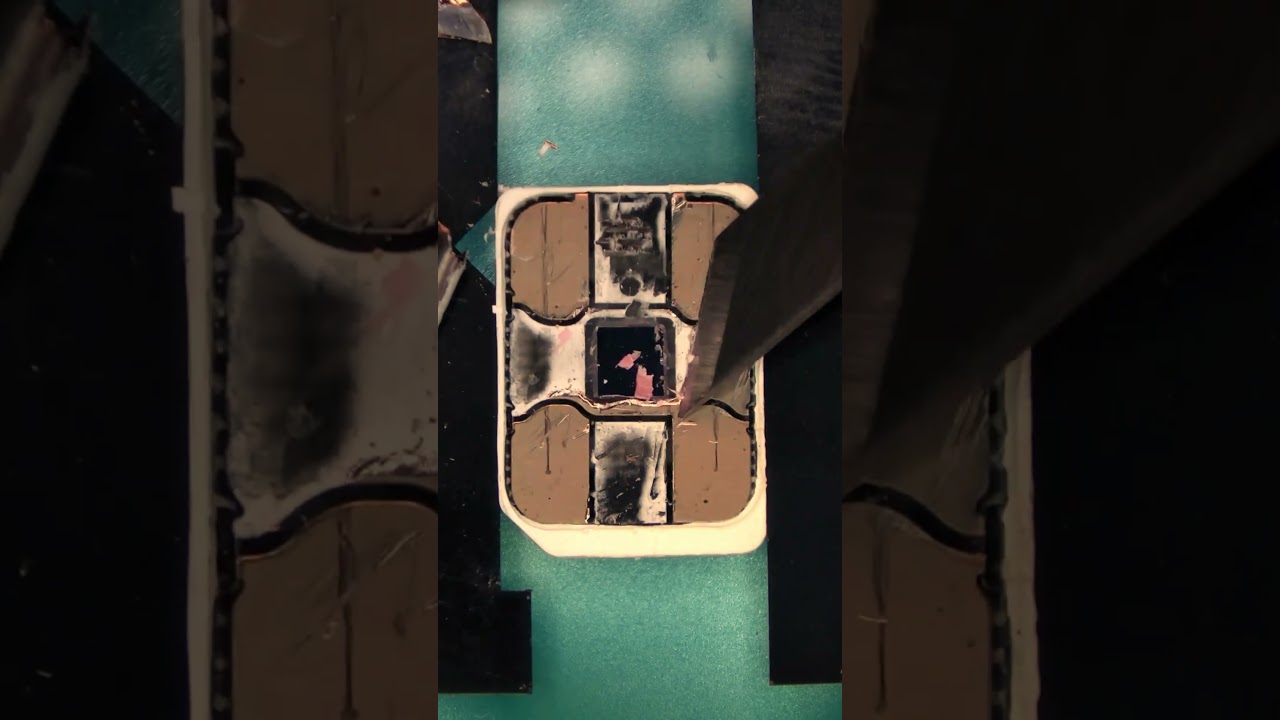 What&rsquo;s Inside a SIM Card? Microscopic Disassembly Reveals a Hidden Chip!#simcard #reveals