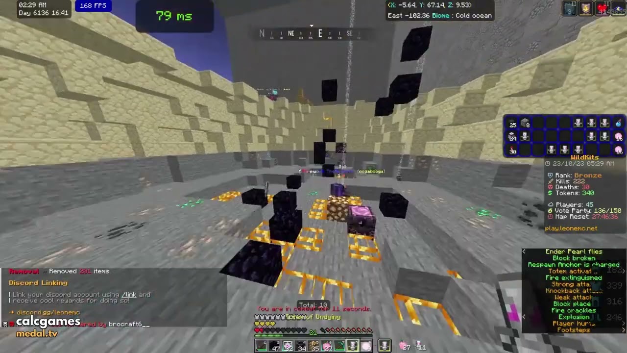 Minecraft Cpvp LT4 gameplay  @LeoneMC @wildkits