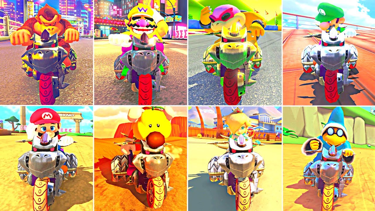 Mario Kart 8 Deluxe - Every Loser Animation with Bone Rattler