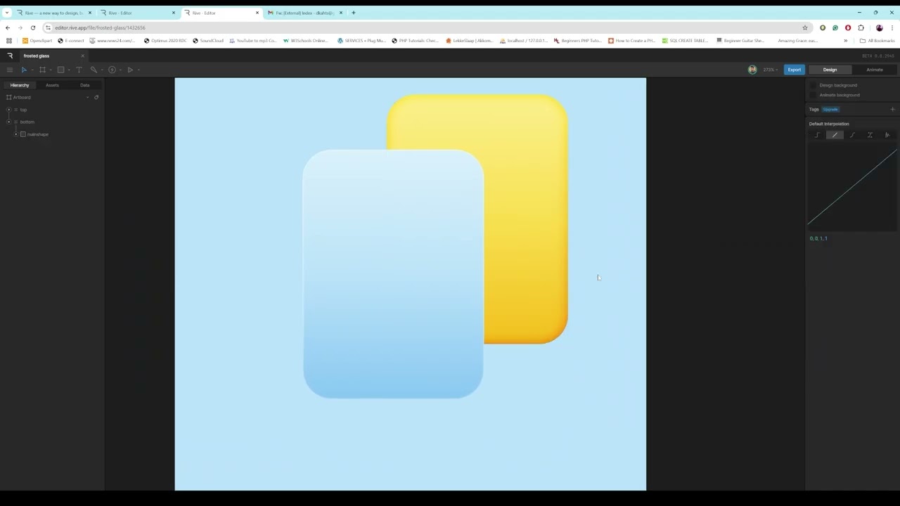 How to create a frosted glass effect in Rive