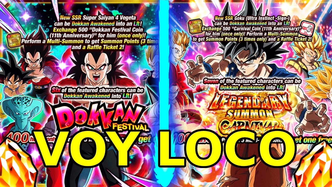 VOY VOLANDO - Summons Goku UI + Vegeta Blue Evo & Vegeta SSJ4 + Goku SSJ4  | Dokkan Battle