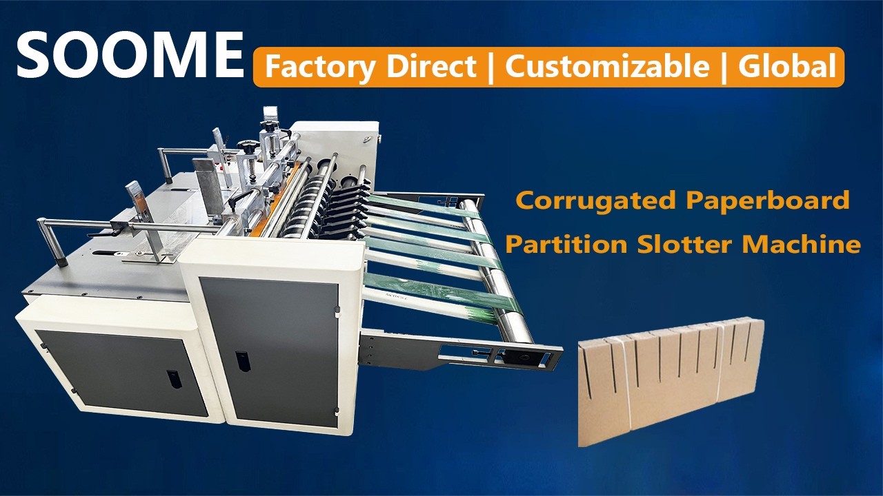 Corrugated cardboard partition slotting machine