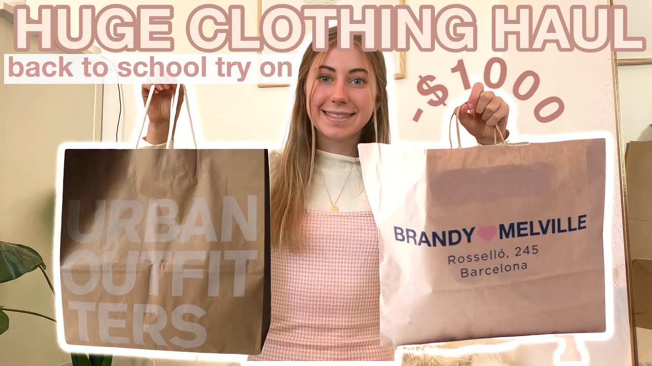 HUGE BACK TO SCHOOL CLOTHING TRY-ON HAUL 2022 | Brandy Melville, Pacsun, Shein
