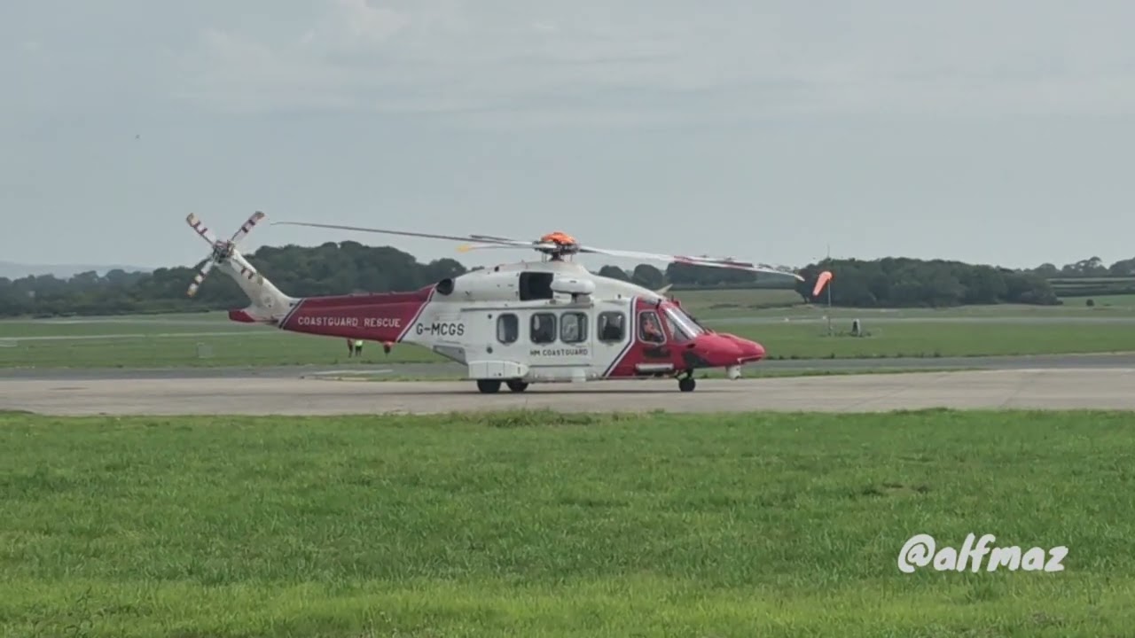G-MCGS Coastguard , AgustalWestland AW189 . Haverfordwest airport HAW, Tuesday 12th August  25 