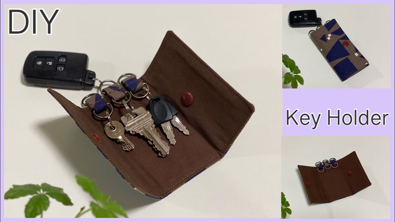 キーケース簡単作り方, How To Make Key Holder, Perfect For Gift, Easy Sewing Tutorials, Diy, Fun Item