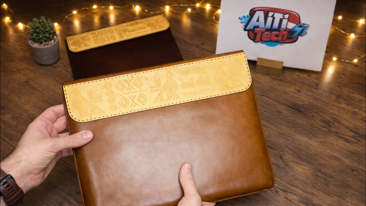 Premium wooden & leather laptop bag - Macbook pro m4 & macbook pro M1🔝🍏