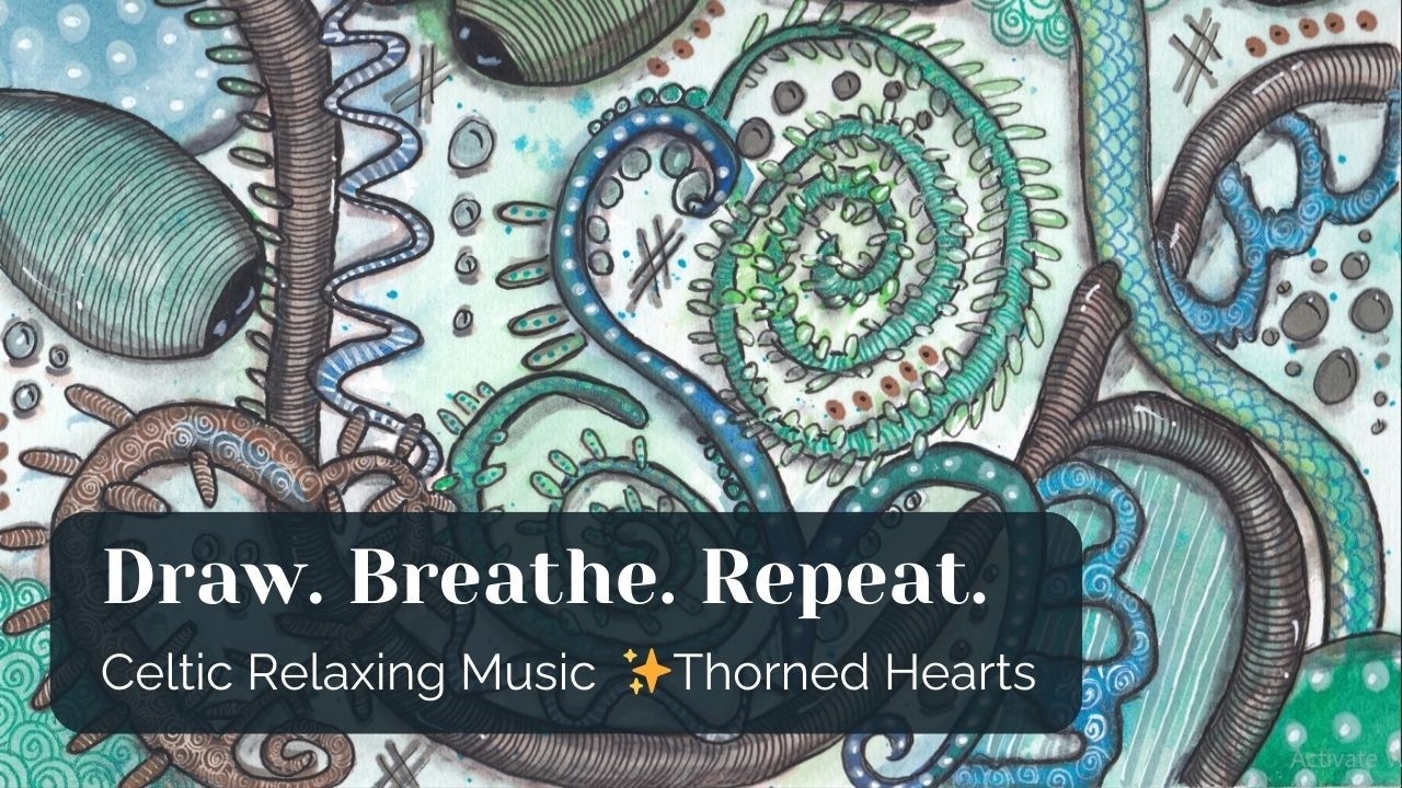 Celtic Relaxing Music & Drawing | Forest Magic Hearts 🌿💔