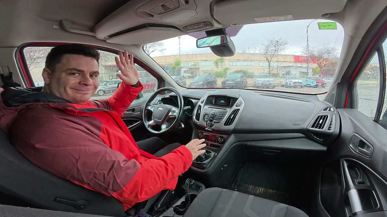 POV Manual Car Driving on a Rainy Day☔️⛈️! Ford Transit Connect | ASMR Test Drive🚗