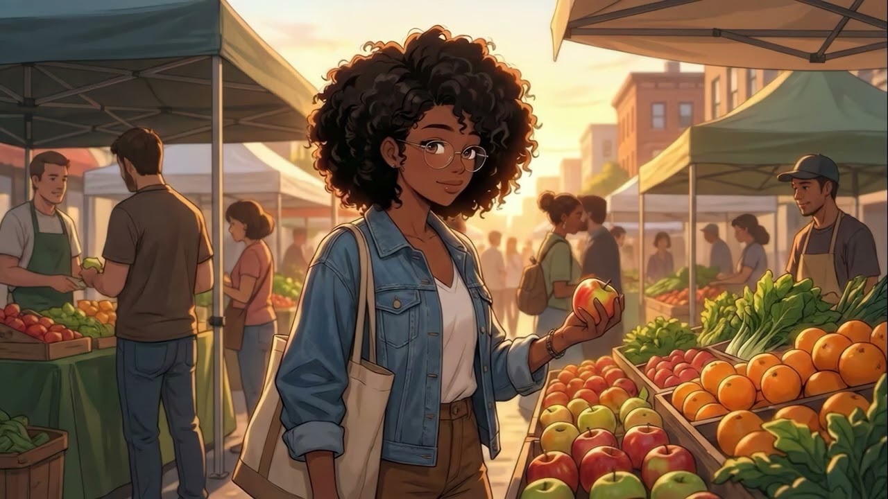 Sunny Farmers Market Lofi for Morning Energy 🍎 | #lofihiphop #chillhop #studybeats