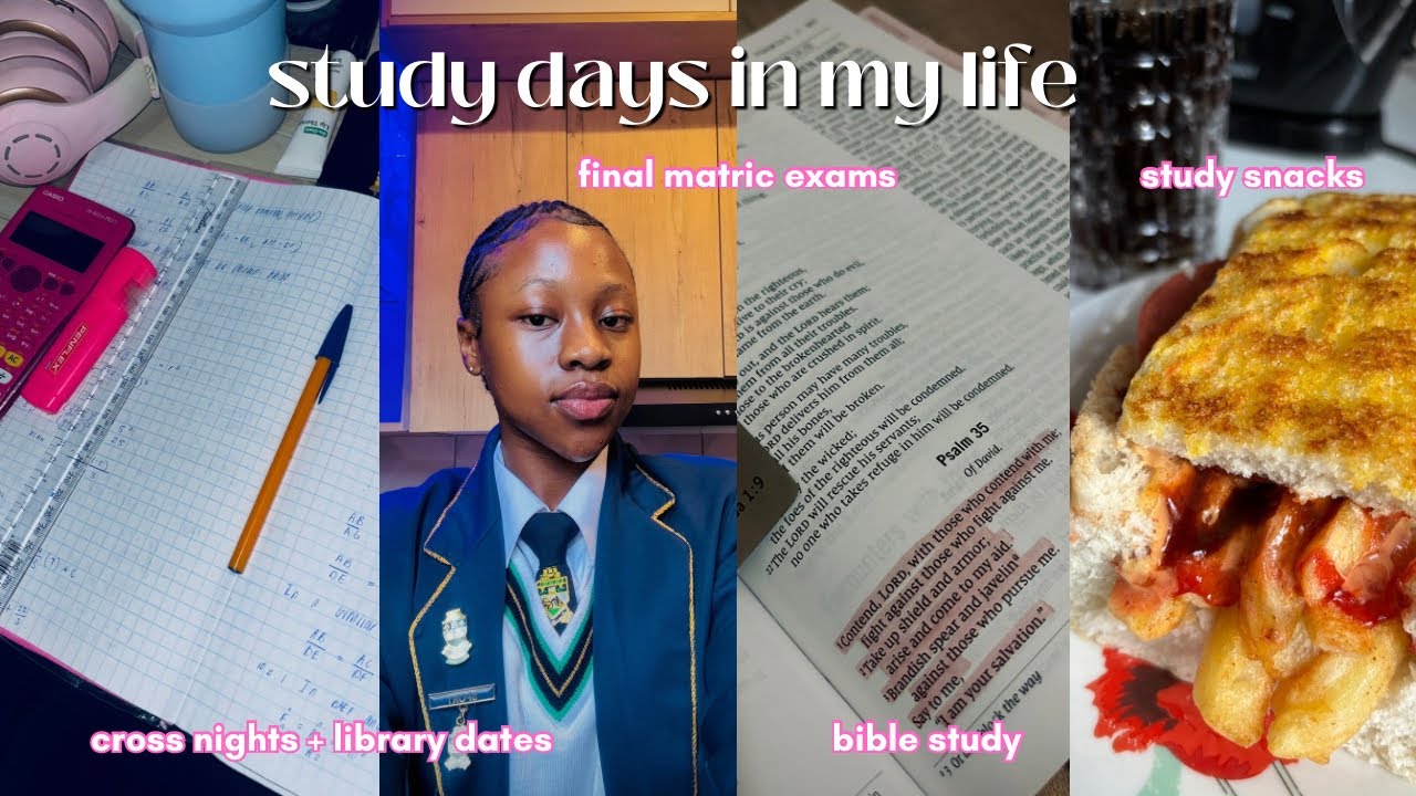 STUDY VLOG🤍final matric exams, study tips, cross nights, library dates|| south african youtuber