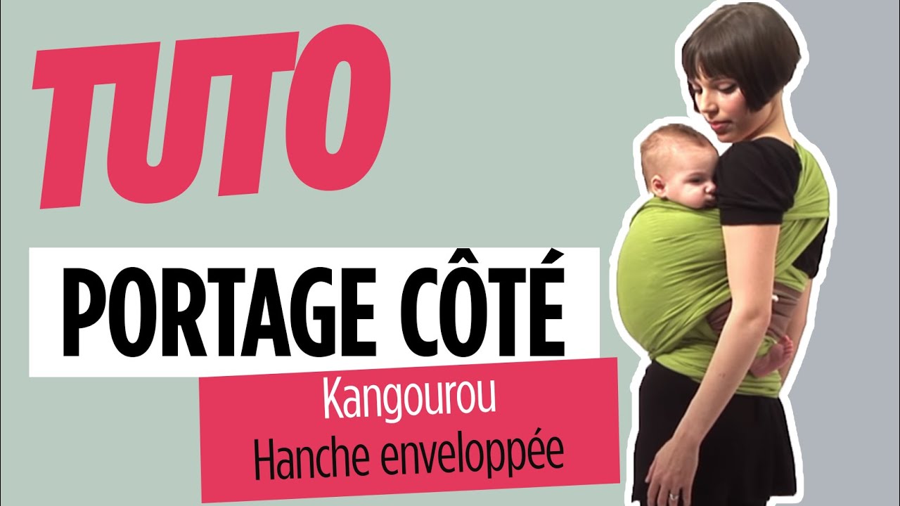 Portage côté : Kangourou Hanche enveloppée
