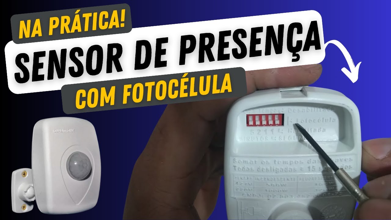 Como Instalar SENSOR DE PRESENÇA COM  FOTOCÉLULA