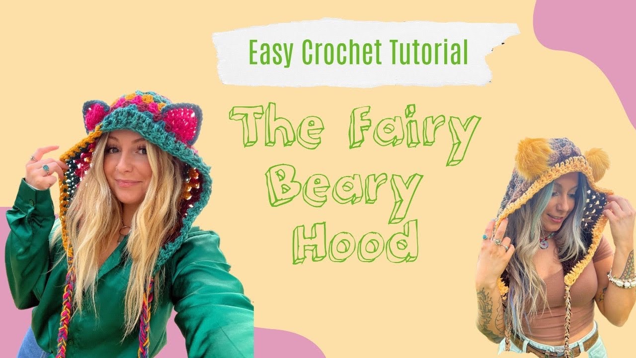 Crochet Festival Hood Tutorial | Beginner Friendly Granny Stitch Kitten Hood Pattern | AstroKnotty