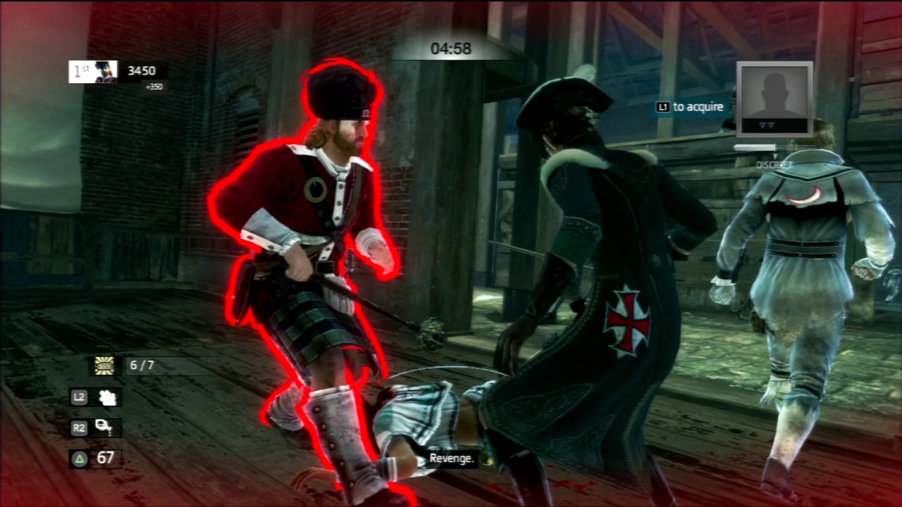 Reverse Drop Stuns Nostalgia- Assassins Creed 3 Assassinate [PS3]