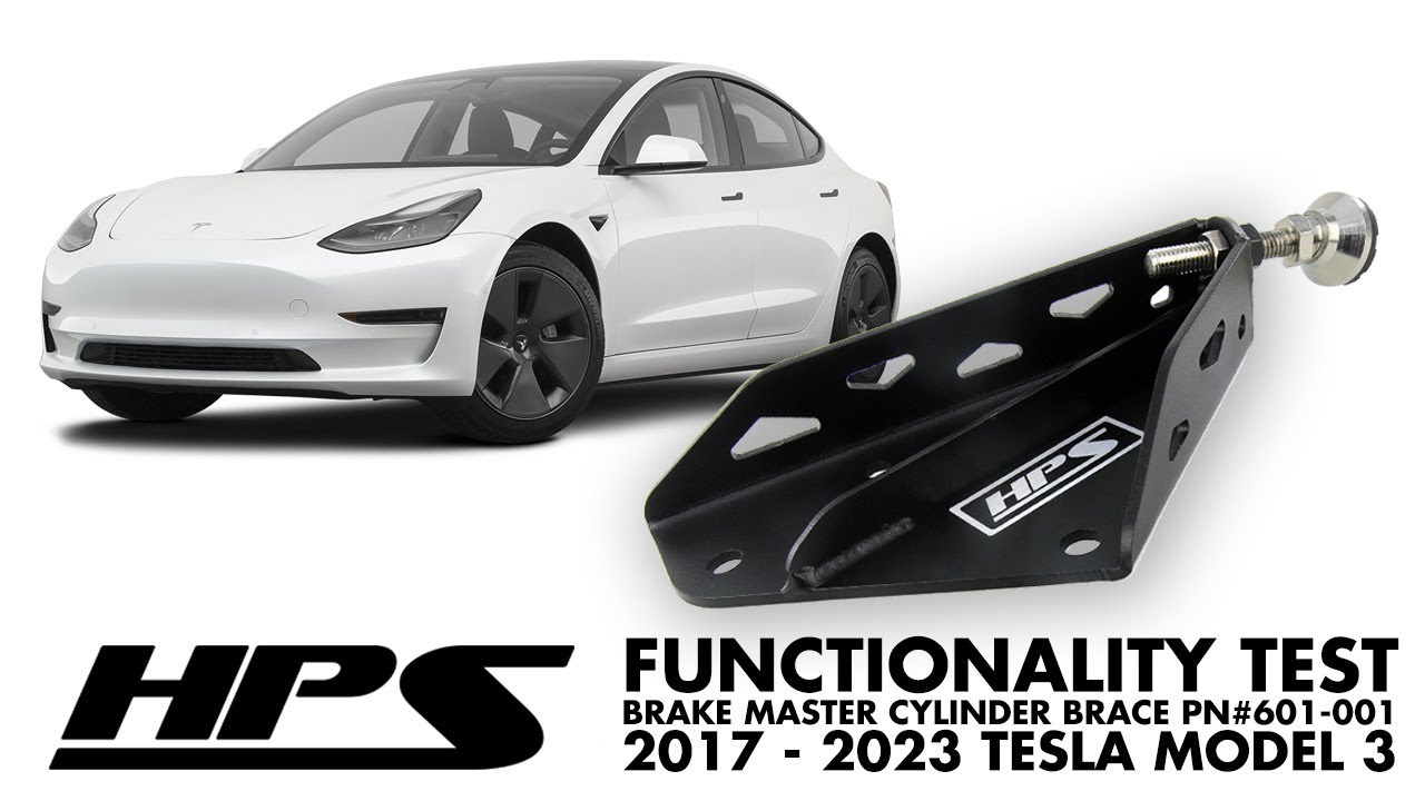 2017-2023 Tesla Model 3 HPS Performance Brake Master Cylinder Brace Kit Functionality Test