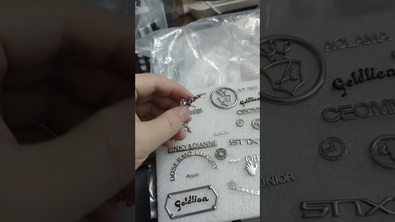 Stainless Steel Metal Logo Plate For Wallet & Bag #carosung #metallogo #custom #bagaccessories