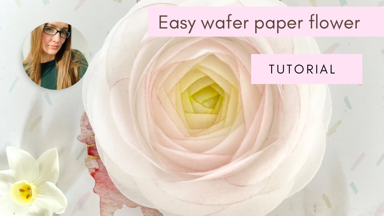 Easy wafer paper ranunculus