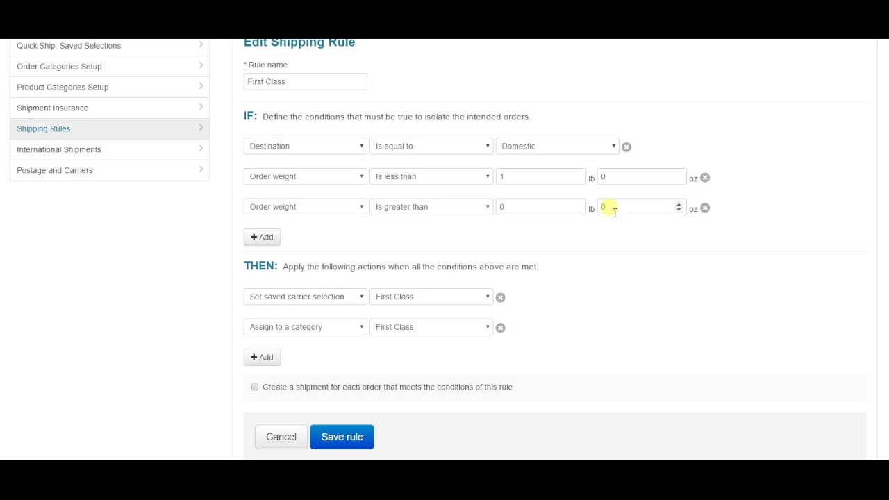 Shipping Rules Overview