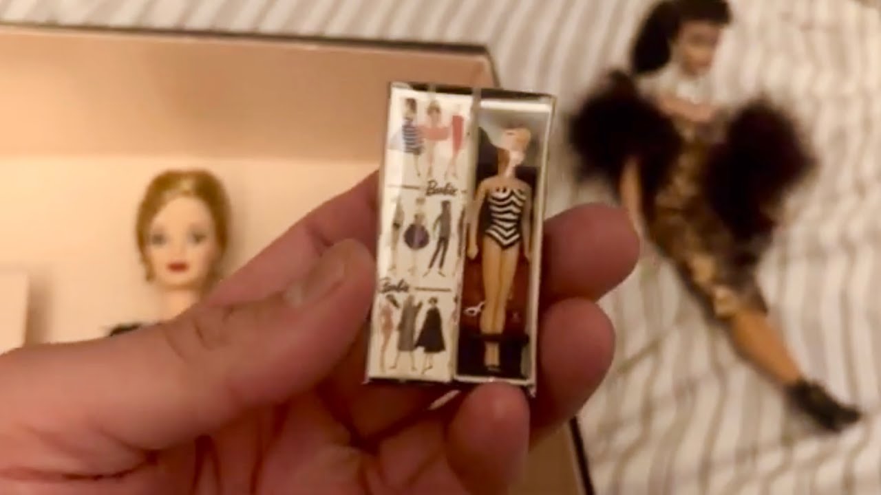 Barbie UNBOXING 40th Anniversary🎁Morticia Addams Holiday Dress🎄Vintage Ponytail miniature doll &💐