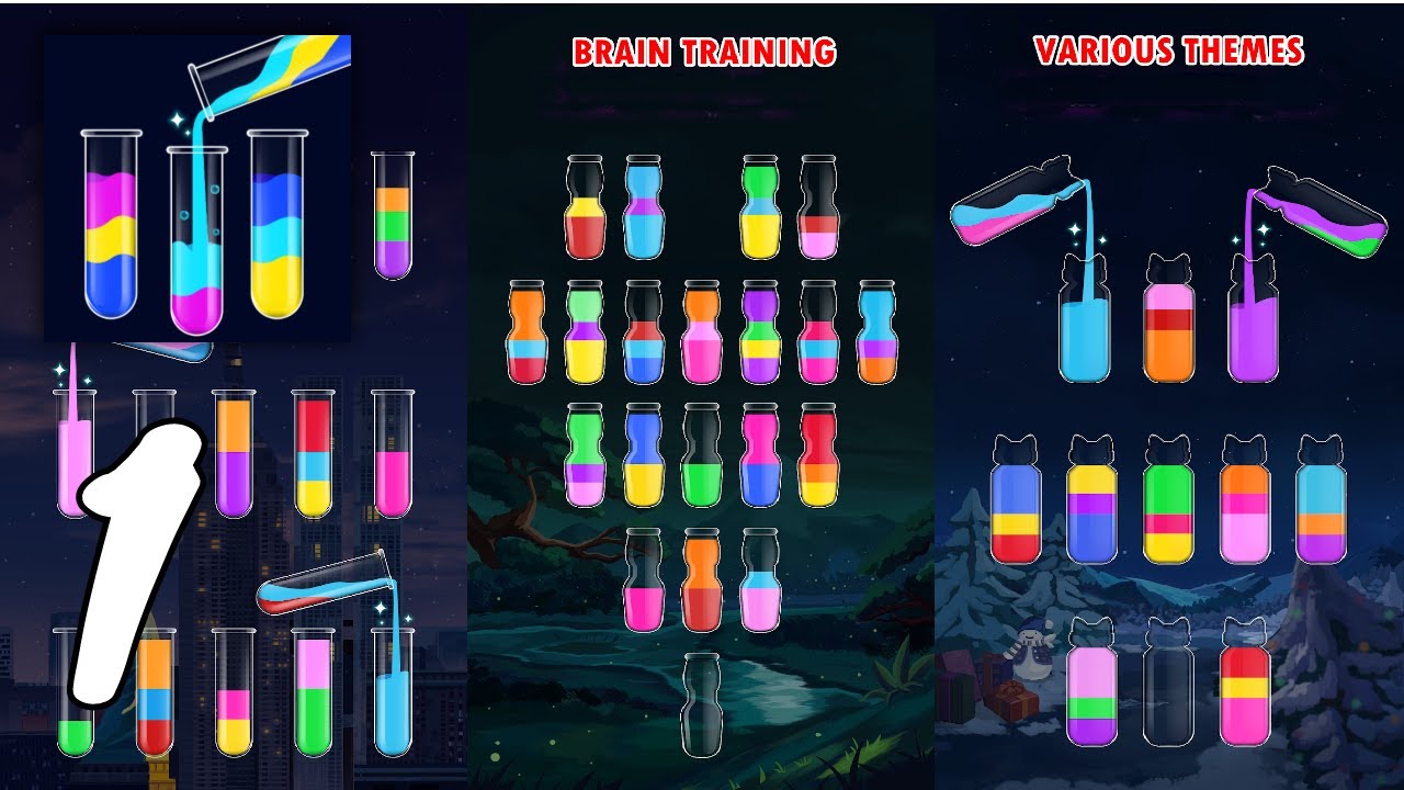 Color Sort - Water Puzzle Gameplay Walkthrough #1 (Android, IOS)