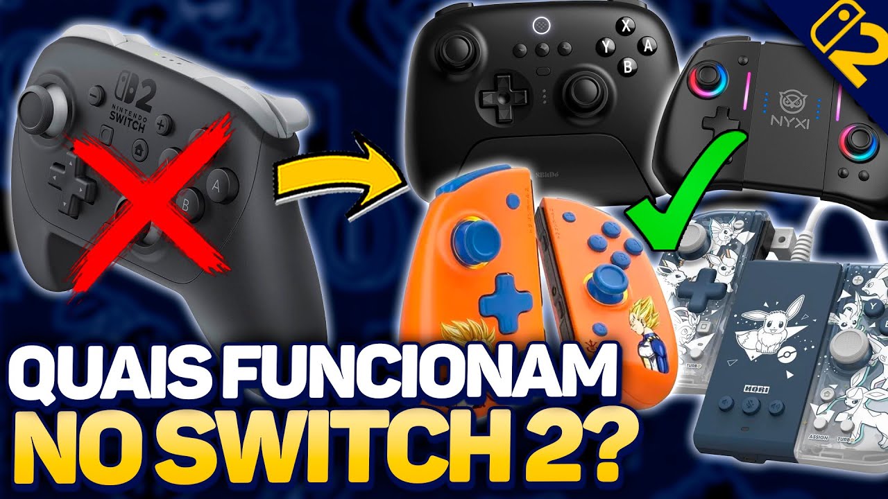 TODOS os CONTROLES QUE FUNCIONAM no Nintendo Switch 2! Qual controle comprar pro Switch 2?