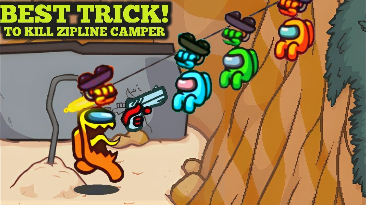 How to Kill Zipline Campers in The Fungle Map - Hide And Seek | Among Us Tips And Tricks #7