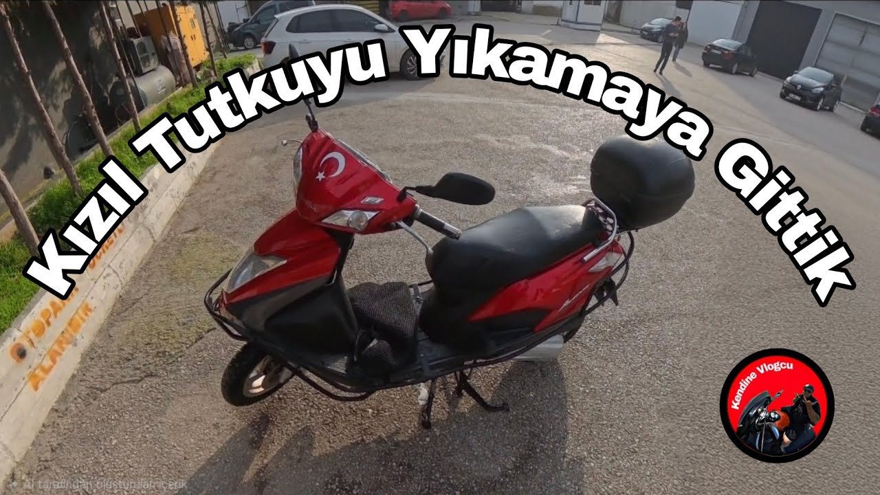Kızıl Tutkuyu Yıkamaya Gittik 😎#motovlog #motocycle #motorbike #scooter #keşfet 