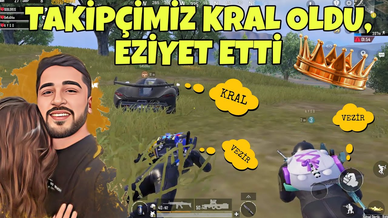 TAKİPÇİMİZ KRAL BİZ VEZİR OLDUK, KOMANDO GİBİ SÜRÜNDÜRDÜ! -PUBG MOBİLE