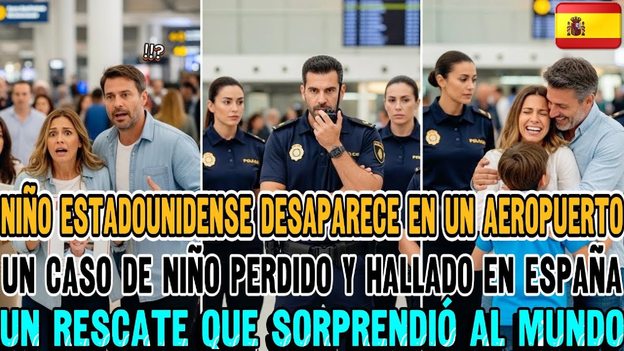 Niño estadounidense desaparece en un aeropuerto y es rescatado con éxito en España