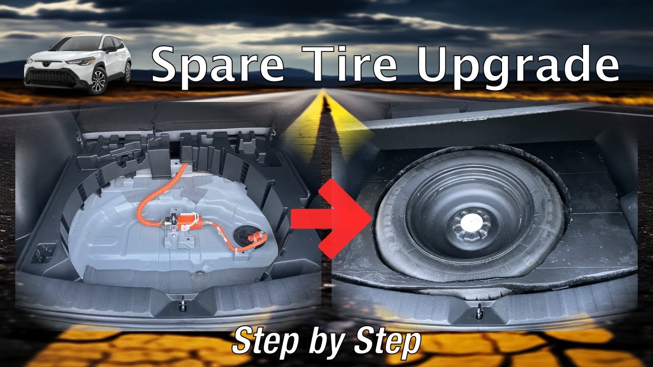 Toyota Corolla Cross Hybrid AWD Spare Tire Mount Upgrade Kit Assembly Guide
