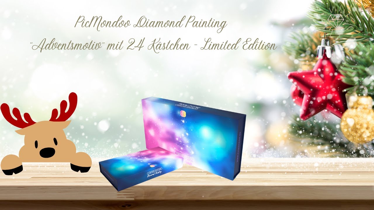 24 Kästchen ein geheimes Bild: Unboxing des Adventsmotiv von PicMondoo I Diamond Painting I💎💎💎💎