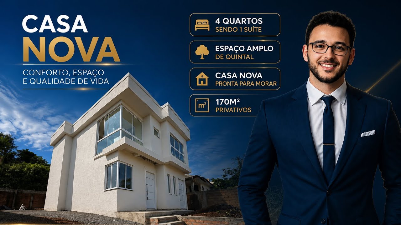 Casa 4 quartos, suíte e ótimo sobra de terreno