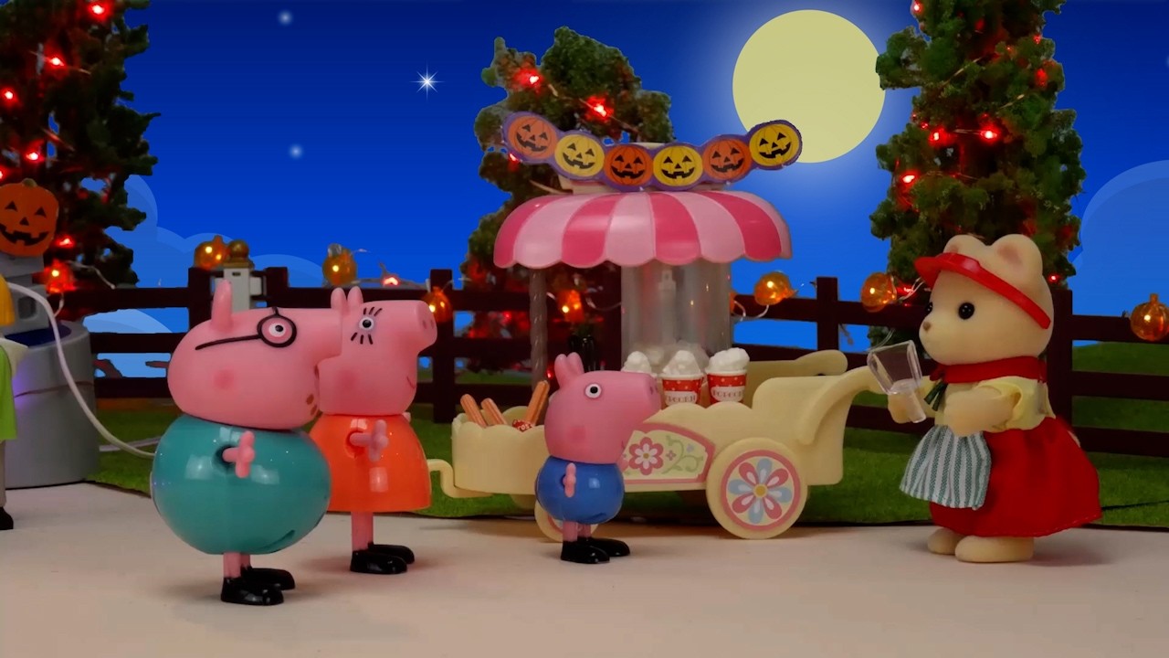 Peppa Pig Tren de la Casa Encantada del Parque de Atracciones - Peppa Pig en Español Calico Critters
