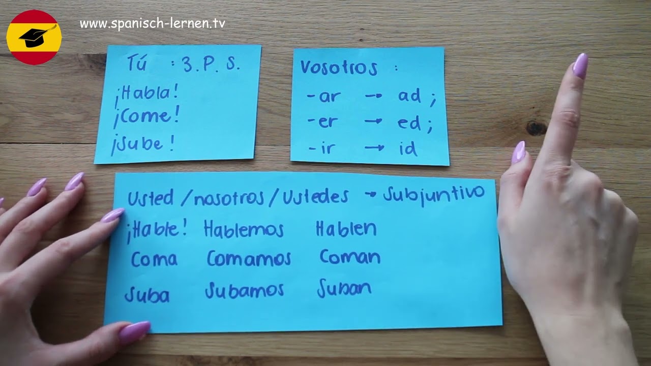 Spanisch lernen Befehlsform / Imperatif Bildung kurz & präzise