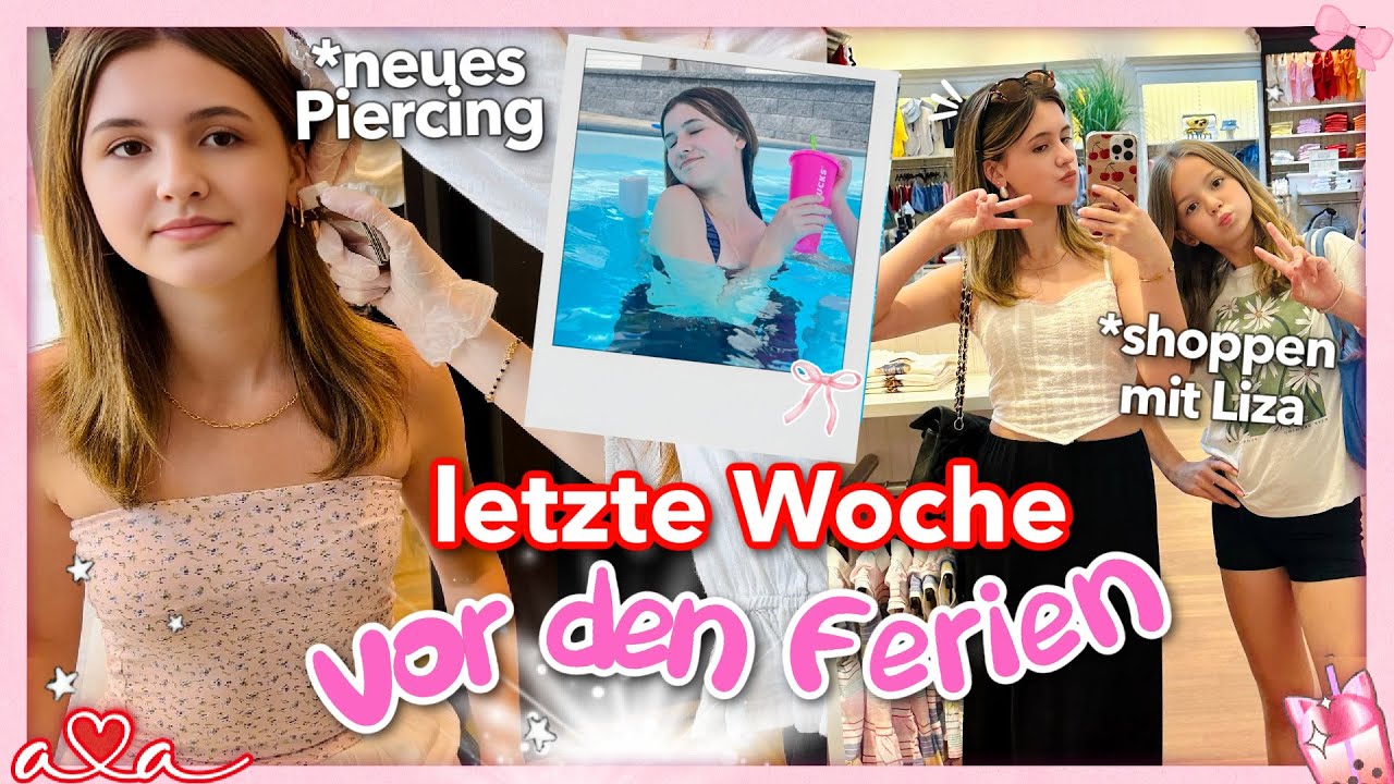 Avas letzte Woche vor den Sommerferien ☀ new Piercing, shoppen für Mallorca & Pool 💜 Alles Ava Vlog