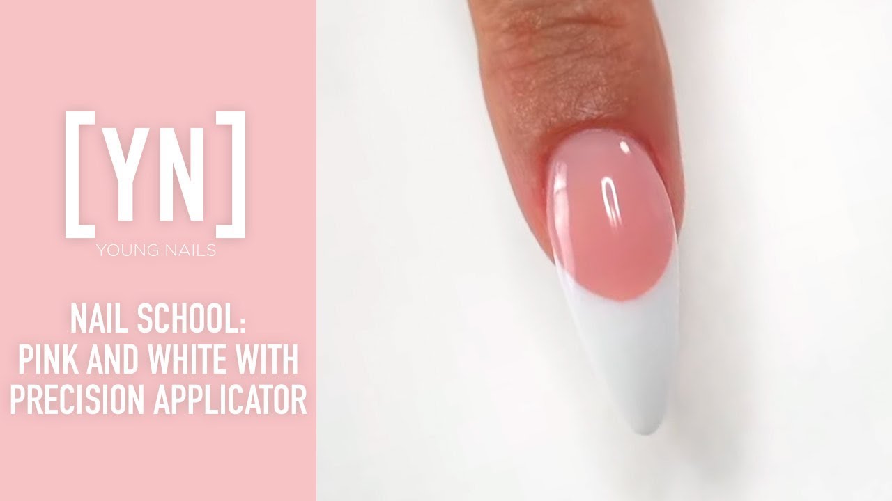 Nail School - Pink and White Gel French Nail with Precision Applicator