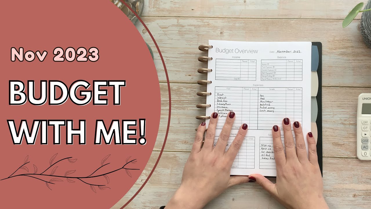 Budget with Me November 2023 - Canadian Budgeter