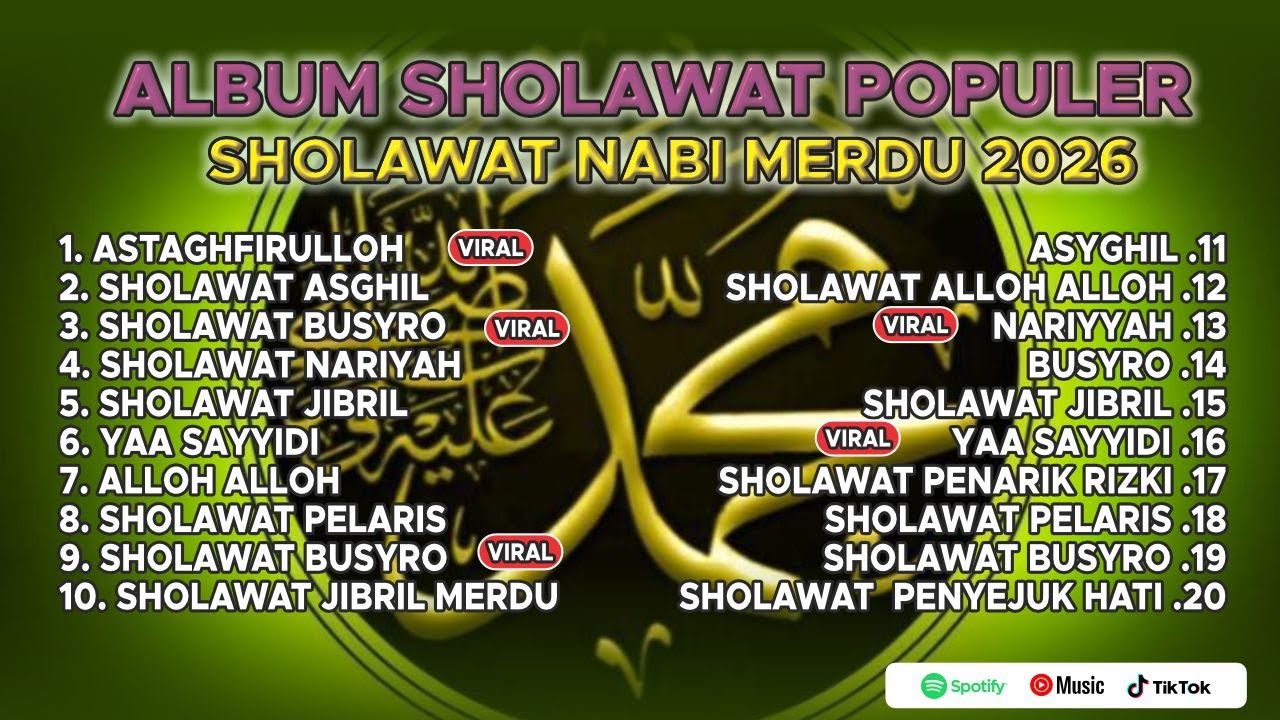 KUMPULAN SHOLAWAT ASTAGFIRULLAH, BUSYRO & ILAHANA | SHOLAWAT TENANG TERBARU 2026