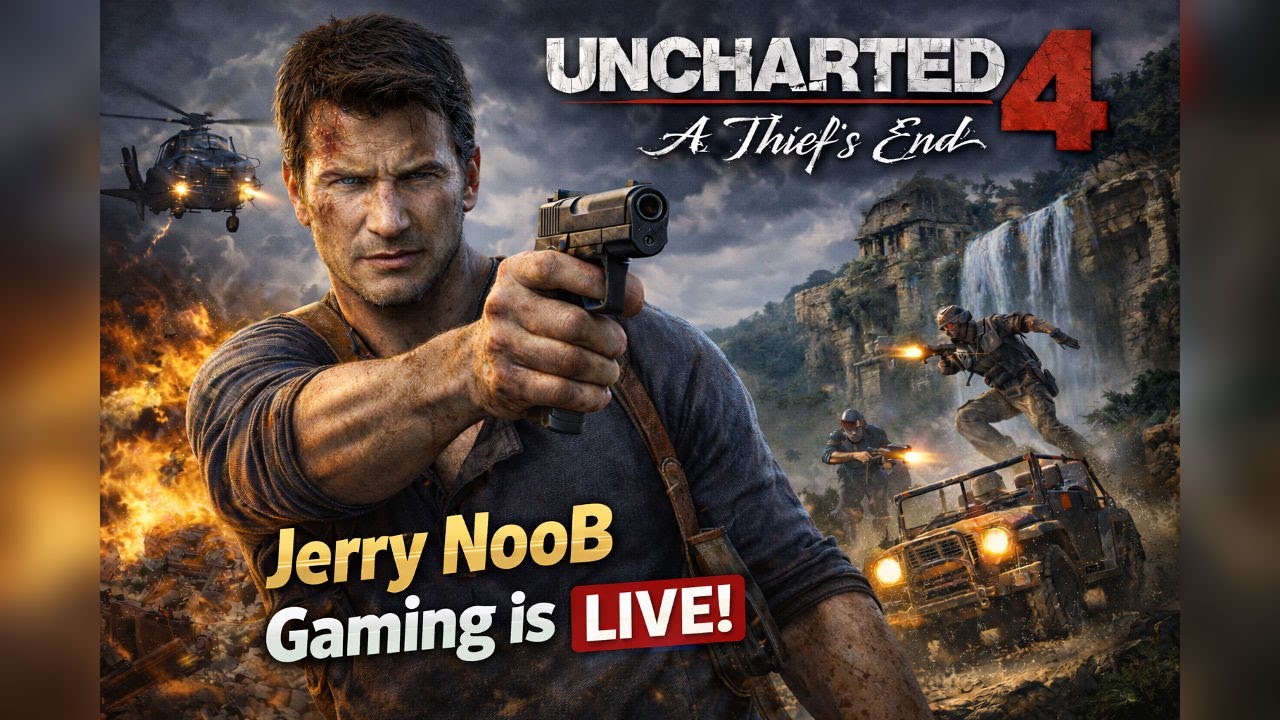 Uncharted 4 A Thief’s End 🔴 LIVE | Jerry NooB Gaming Part 2