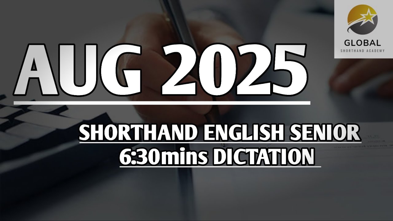 АВГУСТ 2025 АНГЛИЙСКИЙ СТЕНОГРАФИЯ ДЛЯ ВЫПУСКНИКОВ, СКОРОСТЬ 6:30 МИН. ДИКТАНТ 🔊✍🏼🏆✨