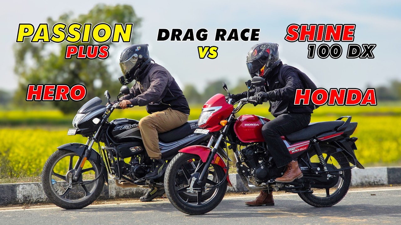 Honda Shine 100DX vs Hero Passion Plus 🔥 100cc Drag Race | Who is the Real King?