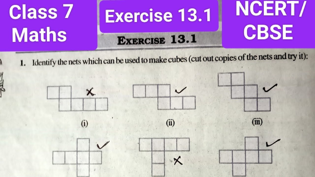 Class 7 Maths Chapter 13। Visualising Solid Shapes - Exercise 13.1 Solution । NCERT Maths Class 7।