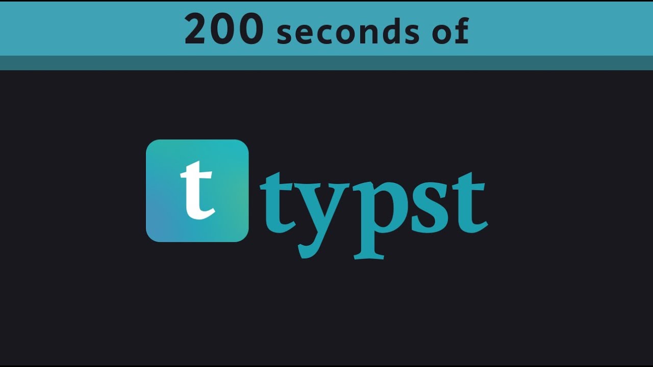 Typst in 100 Seconds (Fireship Tribute)